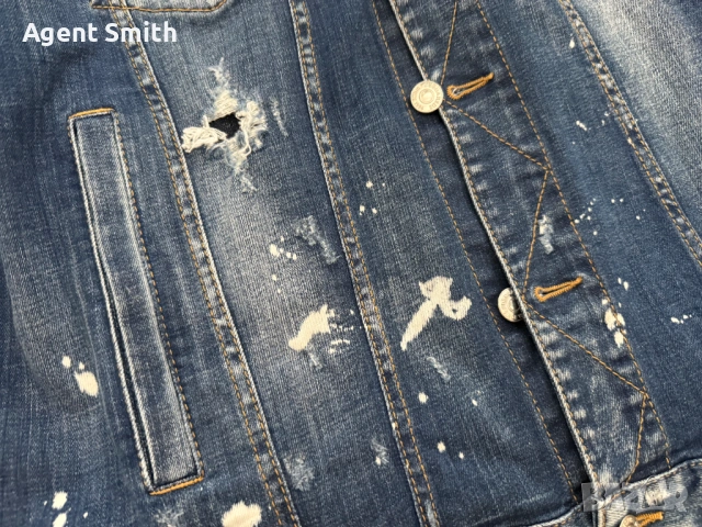 Дънково яке Dsquared2, снимка 6 - Якета - 53721251