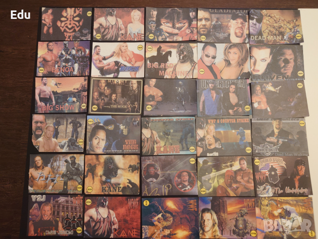 Продавам и разменям листчета с кечисти от WWF WWE, снимка 1 - Колекции - 25172921