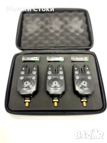 3 Броя Сигнализатори за риболов с кожен калъф, снимка 8 - Такъми - 50725516