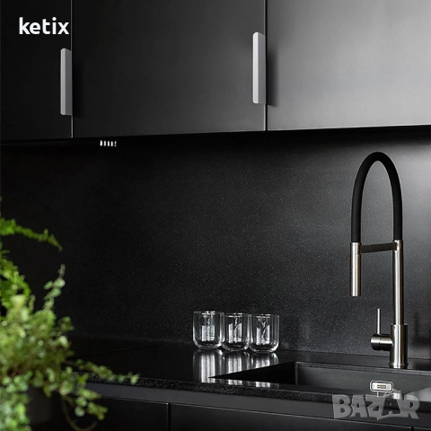 10 броя алуминиеви дръжки за мебели,8 см, снимка 6 - Шкафове - 53532801