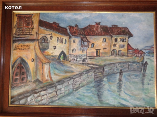 Продавам маслена картина, озаглавена "LA PETITE NATIONALE", снимка 5 - Картини - 52414162