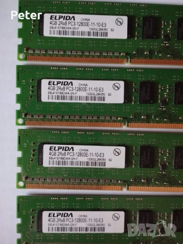 16 GB (4x4 GB) DDR3 1600 MHz ECC - ELPIDA , снимка 2 - RAM памет - 54166530