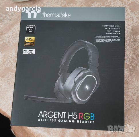 Thermaltake Argent H5 RGB Wireless 7.1 Surround 50mm USB геймърски слушалки чисто нов запечатани, снимка 5 - Слушалки за компютър - 45144938