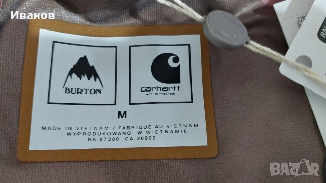Яке Burton x Carhartt WIP Fairburn 3L размер M, снимка 11 - Якета - 53404226