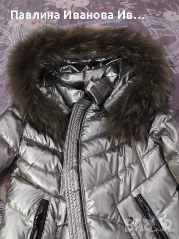 Продавам зимно яке с естествен косъм.Последна бройка С, снимка 3 - Якета - 52743519