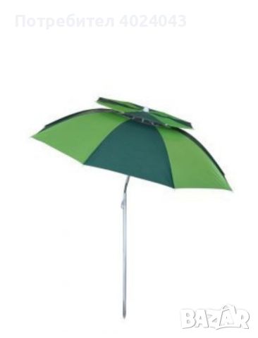 Двуцветен плажен чадър , снимка 1 - Други стоки за дома - 46442818