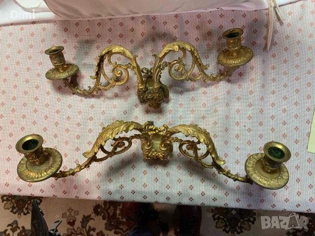 Свещници за пиано - уникално красиви позлатени Франция ок. 1850, снимка 17 - Антикварни и старинни предмети - 52367218