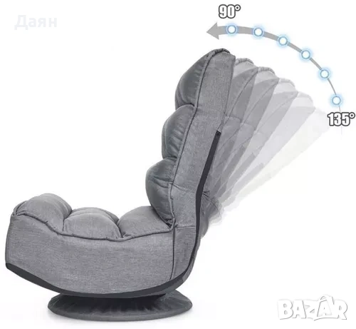 Въртящо се подово кресло на 360 градуса COSTWAY, снимка 5 - Дивани и мека мебел - 53164681