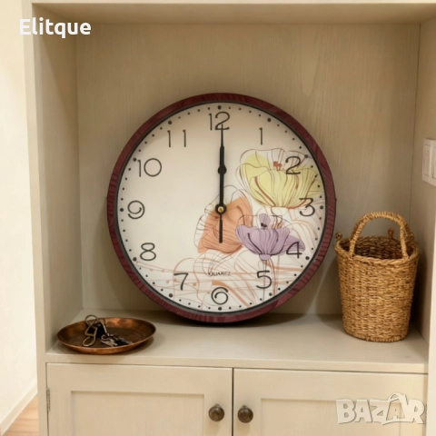 Стенен часовник Ø 25 см – стилен подарък за дом, уют и организация, снимка 3 - Други стоки за дома - 52629586