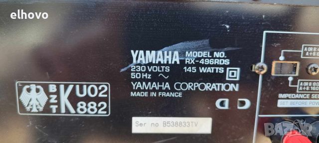 Ресивър Yamaha RX-496RDS, снимка 13 - Ресийвъри, усилватели, смесителни пултове - 46275392