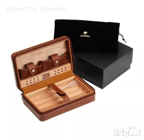 Cohiba Травел Хумидор - Калъф Кедър и Кожа + Ножичка и Запалка, снимка 11 - Други ценни предмети - 47348372