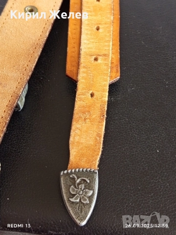 Марков естествена кожа дамски колан орнаментирана катарама стилен дизайн 26611, снимка 4 - Колани - 51845781