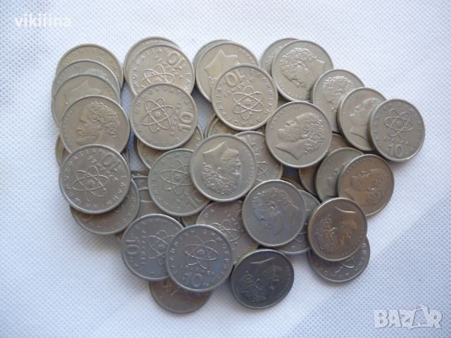 54 броя гръцки монети 10 драхми, снимка 3 - Нумизматика и бонистика - 45718005