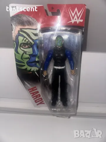 Екшън фигура WWE Jeff Hardy Basic Series Джеф Харди Mattel 2011 Green face, снимка 2 - Колекции - 48476804