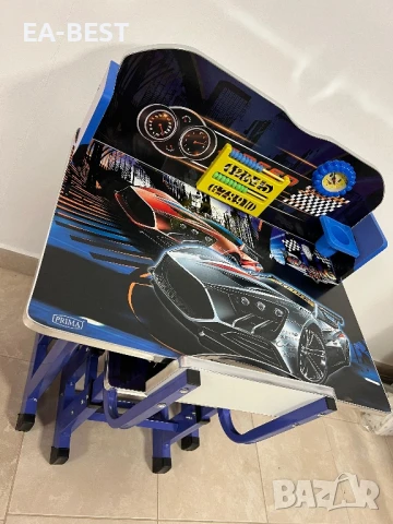 🎨 Детски комплект бюро + стол – регулируем, с образователни аксесоари и забавен дизайн! 🎨, снимка 2 - Мебели за детската стая - 51423899