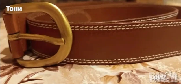 Нов Италиански Дамски Колан Изцяло от Естествена Кожа 125см., снимка 5 - Колани - 50754820