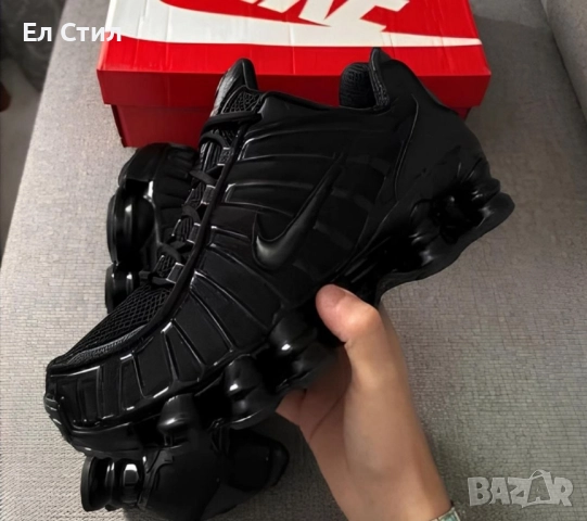 📌Nike Shox TL Black 36 37 38 39 40 41 42 44 45 номер Цена 195лв/99.70€ Еконт, снимка 6 - Маратонки - 52240397