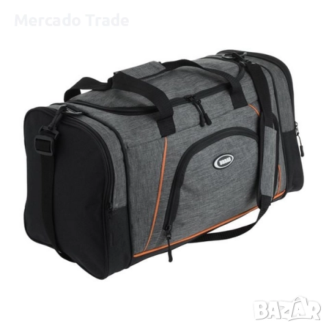 Сак за пътуване Mercado Trade, С джобове и презрамка, Сив