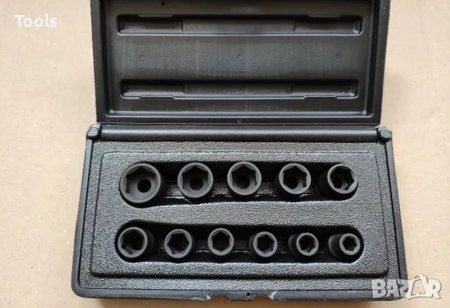 CUSTOR TOOLS 3/8 11 броя 8-19mm ударни вложки хром-молибденова стомана