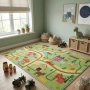 Детски килим за игра 120х160см - Светлозелен килим с ферма и животни, противоплъзгащ и миещ се, снимка 3