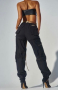 Карго панталон с колан Detach Me в черно  , снимка 1 - Панталони - 45033450