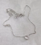Много нежно сребърно колие Сърце, снимка 3