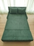 Разтегателен фотьойл зелено кадифе, снимка 3