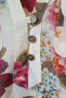 Риза блуза дамска лятна елегантна на цветя бяла оригинал Франция винтидж, снимка 3