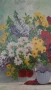 Стара картина „Пролетен букет“,  изобразяваща богат и жизнен цветен букет. , снимка 5