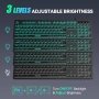 Нова Жична USB клавиатура със светлина, пълноразмерна QWERTY UK за игри, снимка 7