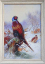 Фазани през зимата, картина за ловци, снимка 1 - Картини - 45012363