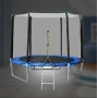 Ултра здрав портативен батут със защитна мрежа батут с размер 2,44 м. в диаметър + стълбичка, снимка 4
