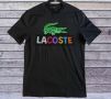 Мъжка тениска Lacoste,спортно елегантни тениски в черно