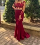 червена дълга рокля , снимка 2