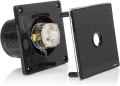STERR 100mm Баня вентилатор LED + PIR Черен, снимка 3