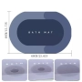 Силно абсорбиращ килим за баня против хлъзгане - Цвят - син, , снимка 1