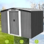 Метална градинска къща за инструменти с вентилация и заключване - 277 × 299 × 192 см, снимка 2