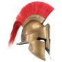 vidaXL Гръцки военен шлем антична реплика ЛАРП месингов цвят стомана)SKU:286227