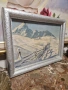 Стара страхотна антикварна картина авторска масло върху платно , снимка 5