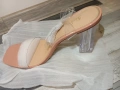 Дамски токчета с прозрачни каишки – номер 41 – нови, снимка 3