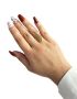 Дамски пръстен от неръждаема стомана със златисто покритие и красива текстура, снимка 2