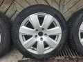 4бр. оригинални алуминиеви джанти 5х112 за Ауди А6, 16 цола със зимни гуми., снимка 3