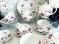 Чаен сервиз с розички и златна мрежа, ЛФЗ СССР Ленинградски порцеланов завод (ЛФЗ), снимка 6