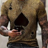 Мъжка тениска с къс ръкав,геометричен 3D принт с дизайн на Асо Пика, снимка 8 - Тениски - 45732580