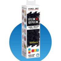 Pix Brix Pixel Art Puzzle Bricks, Черни  насипни Brix - 500 части, снимка 1 - Игри и пъзели - 45268678