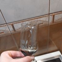 тънкостенни чаши черно стъкло, снимка 2 - Чаши - 45278737