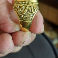 Златисти масивени пръстен и гривна  , снимка 5 - Гривни - 45470293