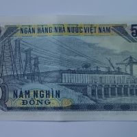 5000 донга Виетнам 5000 донг Виетнам 1991 Азиатска банкнота с Хо Ши Мин, снимка 3 - Нумизматика и бонистика - 45514181