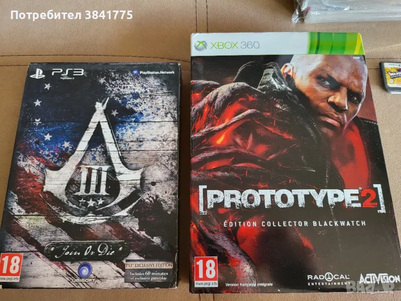 Assassin's Creed 3 Join or Die Limited edition PS3 и Prototype 2 Blackwatch Collector's edition, снимка 1