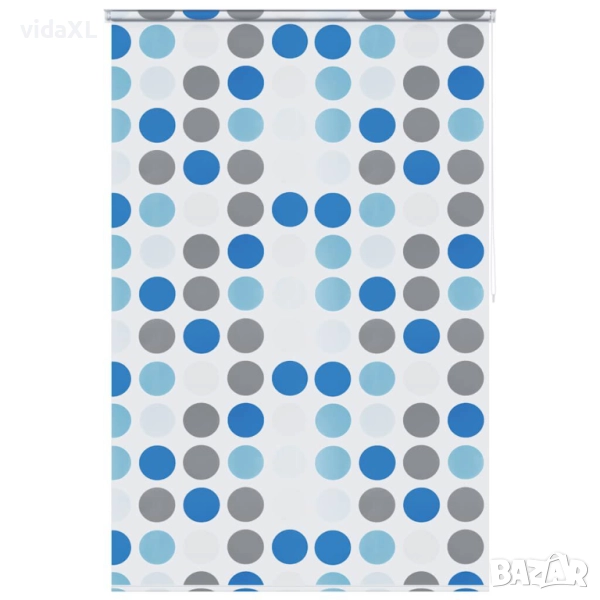 vidaXL Ролетна щора за баня, 140x240 см, кръгове(SKU:142856), снимка 1